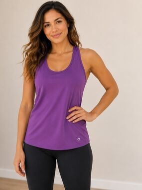 Hyba Women's Small | Purple Racerback Athletic Tank Top | Moisture Wicking Work